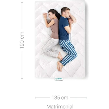 Imagen 3 de Sognare Cubre Colchón Fussion Extra Confort 60% Más Relleno Matrimonial 100% Algodón