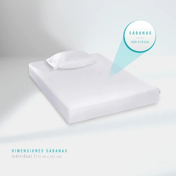 Imagen 4 de Sognare Juego de Sábanas Softy Matrimonial Blanco Lisas 4 Piezas