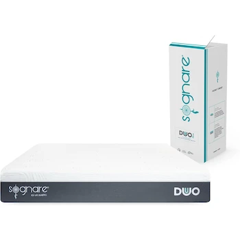 Imagen de referencia para Sognare® Duo 2.0 Colchón Queen Size Semi Firme Memory Foam con Funda Hipoalergénica Lavable