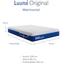 Miniatura de Luuna Original Firme Colchón Matrimonial 135x190 cm 29 cm de Altura Memory Foam Hecho en México
