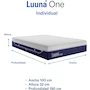Miniatura de Luuna Colchón Individual One Suave Memory Foam con 8 Tecnologías Hecho en México