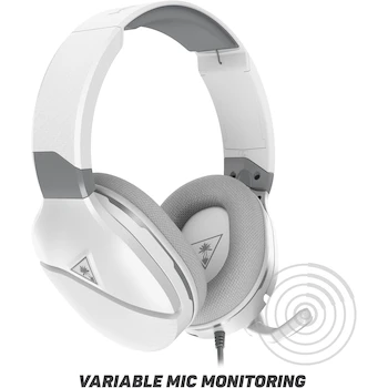 Imagen 5 de Turtle Beach Recon 200 Gen 2 Powered Gaming Headset Blanco para Xbox Series X, Xbox Series S, Xbox One, PlayStation 5, PlayStation 4, Nintendo Switch, dispositivos móviles y PC con conexión de 3.5 mm