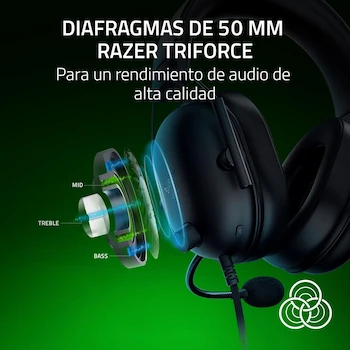 Imagen 2 de Razer BlackShark V2 X Auriculares Gaming con Cable para Xbox Series X|S, Xbox One, PS5, PS4, PC, Nintendo Switch - Negro