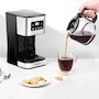 Miniatura de Chefman RJ14-12 Cafetera Programable de Goteo 12 Tazas Negro/Plata Acero Inoxidable con Jarra de Vidrio y Filtro Reutilizable
