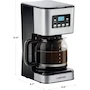 Miniatura de Chefman RJ14-12 Cafetera Programable de Goteo 12 Tazas Negro/Plata Acero Inoxidable con Jarra de Vidrio y Filtro Reutilizable