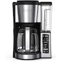 Miniatura de Ninja CE251 Cafetera Programable de 12 Tazas con Jarra de Vidrio, Placa Caliente Ajustable, Negro y Acero Inoxidable