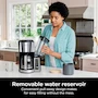Miniatura de Ninja CE251 Cafetera Programable de 12 Tazas con Jarra de Vidrio, Placa Caliente Ajustable, Negro y Acero Inoxidable