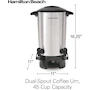 Miniatura de Hamilton Beach 40518 Cafetera de Urna Metálica de 45 Tazas con 2 Dispensadores Independientes