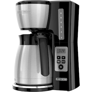 Imagen 3 de Black+Decker CM2046S-LA Cafetera Digital Programable 12 Tazas con Jarra Térmica de Acero Inoxidable