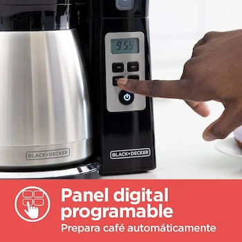 Imagen 5 de Black+Decker CM2046S-LA Cafetera Digital Programable 12 Tazas con Jarra Térmica de Acero Inoxidable