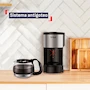 Miniatura de T-fal Heliora Petit CM321DMX Cafetera de Goteo 6 Tazas con Filtro Permanente de Acero Inoxidable y Sistema Antigoteo