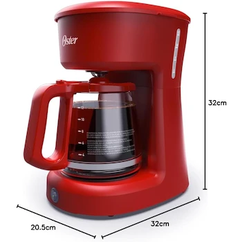 Imagen 2 de Oster Cafetera de Goteo Programable 12 Tazas Roja BVSTDCP12R-057