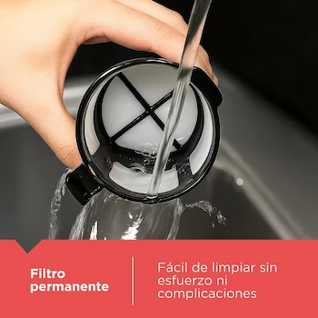 Imagen 5 de Black+Decker CM618 Cafetera Individual con Termo Portátil de Acero Inoxidable 16 oz, Filtro Permanente y Apagado Automático
