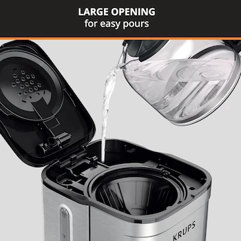 Imagen 5 de KRUPS Simply Brew Family KM203D50 Cafetera de Goteo 10 Tazas Acero Inoxidable con Filtro Permanente y Cuchara Dosificadora 900W