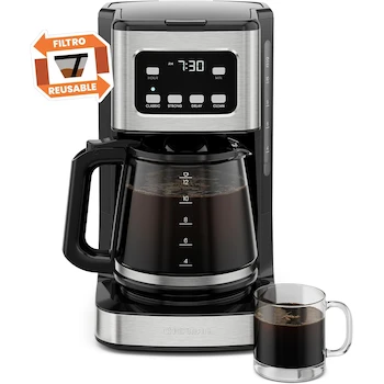 Imagen 3 de Chefman Cafetera de Goteo Programable 12 Tazas RJ14-SPG Acero Inoxidable con Jarra de Vidrio y Filtro Reutilizable