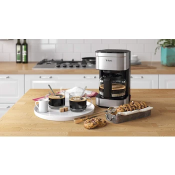 Imagen 2 de T-fal Elegance CM223DMX Cafetera de Goteo 7 Tazas con Jarra de Vidrio, Filtro Permanente Lavable y Sistema Antigoteo