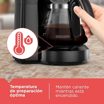 Imagen 5 de Black+Decker CM0701B Cafetera Eléctrica de Goteo 5 Tazas con Filtro Permanente Negra