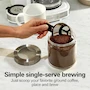 Miniatura de Hamilton Beach 49933 Cafetera Programable de Goteo 2 Vías 12 Tazas y Una Sola Porción con Jarra de Vidrio, Auto Pausa y Sirve, Color Blanco