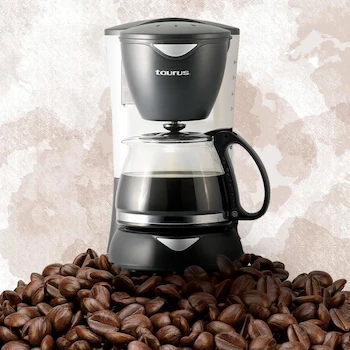 Imagen 2 de Taurus Coffee Max 6 Cafetera de Goteo 6 Tazas 800 ml con Filtro Permanente y Jarra de Vidrio