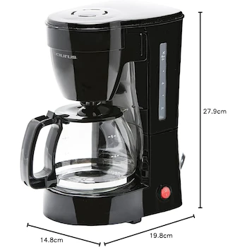 Imagen 3 de Taurus Coffee Max 6 Cafetera de Goteo 6 Tazas 800 ml con Filtro Permanente y Jarra de Vidrio