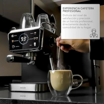 Imagen 2 de RCA Cafetera Profesional RC-CAF5 2 en 1 para Café Molido y Cápsulas con Espumador de Leche, Tanque 1.5L, Acero Inoxidable