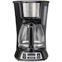 Miniatura de Hamilton Beach Cafetera Programable 49630, 12 Tazas, con Jarra de Vidrio, Frontal Digital, Negro/Plateado