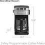 Miniatura de Hamilton Beach 46310 Cafetera Programable de Fácil Acceso Frontal 12 Tazas Negra