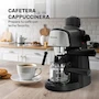 Miniatura de TAURUS VIENA Cafetera Espresso Manual 1 Taza con Vaporizador Espumador de Leche y Jarra de Vidrio 240 ml