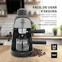 Miniatura de TAURUS VIENA Cafetera Espresso Manual 1 Taza con Vaporizador Espumador de Leche y Jarra de Vidrio 240 ml