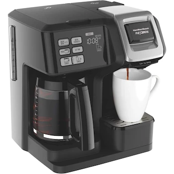Imagen de referencia para Hamilton Beach FlexBrew Trio Cafetera 2 en 1 con Jarra y Vaso Individual, 12 Tazas, Color Negra, Modelo 49976