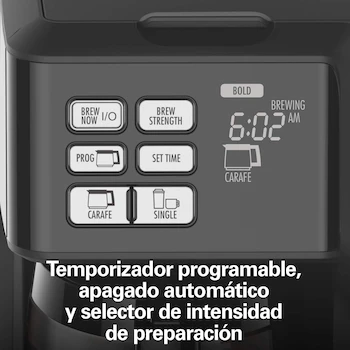 Imagen 4 de Hamilton Beach FlexBrew Trio Cafetera 2 en 1 con Jarra y Vaso Individual, 12 Tazas, Color Negra, Modelo 49976
