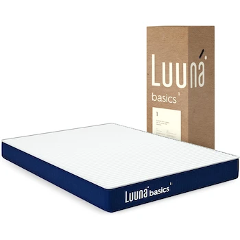 Imagen alusiva al producto Luuna Basic 1 Colchón Matrimonial 135x190 cm Espuma Alta Densidad 16 cm Firmeza Media Blanco