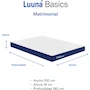 Miniatura de Luuna Basic 1 Colchón Matrimonial 135x190 cm Espuma Alta Densidad 16 cm Firmeza Media Blanco