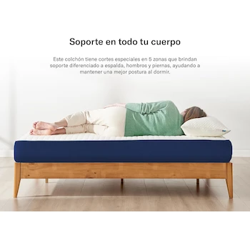 Imagen 4 de Luuna Basic 1 Colchón Matrimonial 135x190 cm Espuma Alta Densidad 16 cm Firmeza Media Blanco