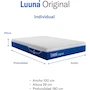 Miniatura de Luuna Colchón Individual Original Firme Memory Foam con 6 Tecnologías Hecho en México