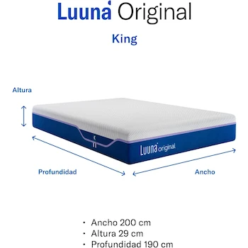 Imagen 2 de Luuna Original Suave Colchón King Size Memory Foam 29 cm