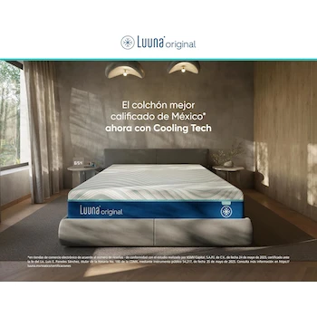Imagen 2 de Luuna Original Firme Cooling Tech Colchón King Size Memory Foam 29cm Hecho en México 10 Años de Garantía