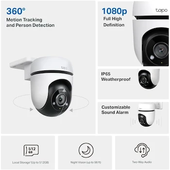Imagen 3 de Tapo TC40 Cámara de Seguridad para Exteriores Wi-Fi 1080p (Nueva Generación)