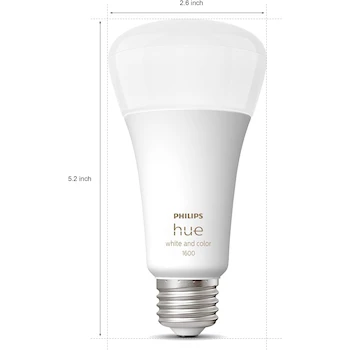 Imagen 2 de Philips Hue White and Color Ambiance Foco LED Inteligente A21 E26 100W Equivalente 1600 Lúmenes Multicolor - 1 Bombilla