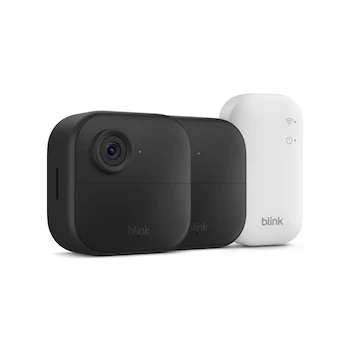 Imagen 2 de Blink Outdoor 4 (4ª Generación, último modelo 2024) - Sistema de 2 Cámaras de Seguridad Inalámbricas HD para Exterior con Visión Nocturna, Detección de Movimiento, Audio Bidireccional, Negro, Sync Module Core Incluido