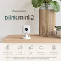 Miniatura de Blink Mini 2 Cámara de Seguridad Inteligente para Interior con Enchufe, Visión Nocturna HD a Color, Luz LED Integrada y Audio Bidireccional (Blanca)