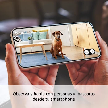 Imagen 3 de Blink Mini 2 Cámara de Seguridad Inteligente para Interior con Enchufe, Visión Nocturna HD a Color, Luz LED Integrada y Audio Bidireccional (Blanca)