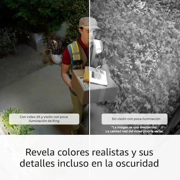 Imagen 4 de Ring Stick Up Cam Plus Cámara Inalámbrica para Exteriores 2K HDR Blanca