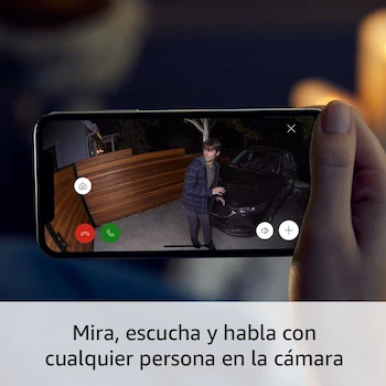 Imagen 3 de Ring Spotlight Cam Plus Battery - Cámara de Seguridad Inalámbrica con Batería Recargable, Luces LED de Enfoque, Color Blanco