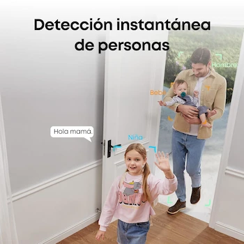 Imagen 3 de eufy Security eufyCam E220 Indoor Cam 2K Pan & Tilt Cámara de Seguridad Interior Domo 360° Wi-Fi Blanca
