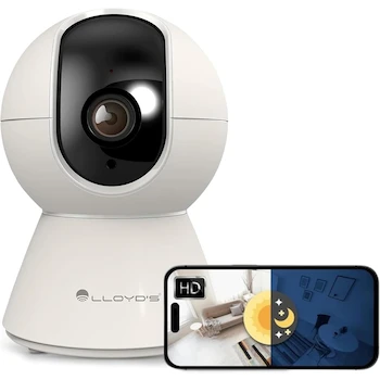 Imagen de referencia para Lloyd's LC-1316 Cámara IP Inteligente WiFi 3MP con Seguimiento de Movimiento, Visión Nocturna y Audio Bidireccional Blanca