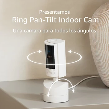 Imagen alusiva al producto Cámara para interiores con movimiento Ring Pan-Tilt Indoor Cam (modelo 2024) Blanco