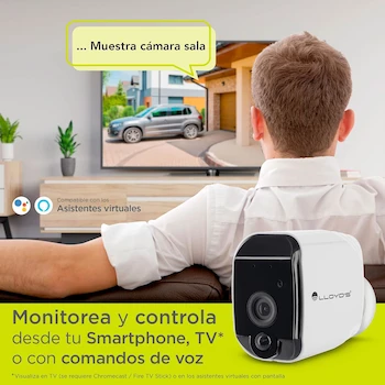 Imagen 4 de Lloyd's Cámara IP Inteligente Interior y Exterior LC-1274 WiFi Full HD 1080P Blanco