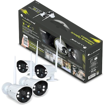 Imagen de referencia para Lloyd's LC-1177 Sistema de Vigilancia Inalámbrico con 4 Cámaras IP WiFi Full HD 1080p para Exteriores Blanco