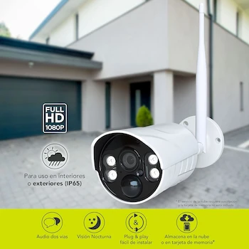 Imagen 5 de Lloyd's LC-1177 Sistema de Vigilancia Inalámbrico con 4 Cámaras IP WiFi Full HD 1080p para Exteriores Blanco